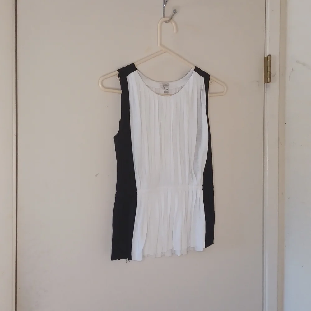 J. Crew Accordian Pleat color block top, sz XXS